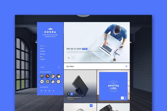 Kodra - Single Page PSD Template