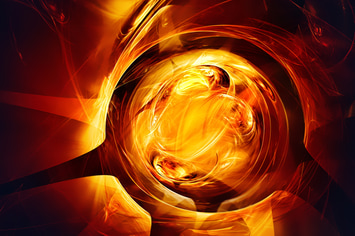 Fractal fire meteorite