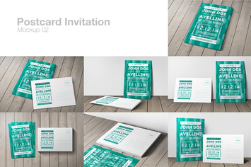 Postcard Invitation Mockup