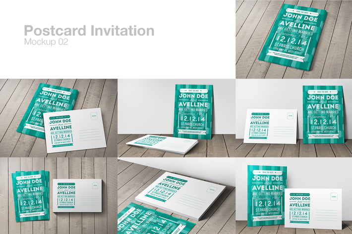 Postcard Invitation Mockup