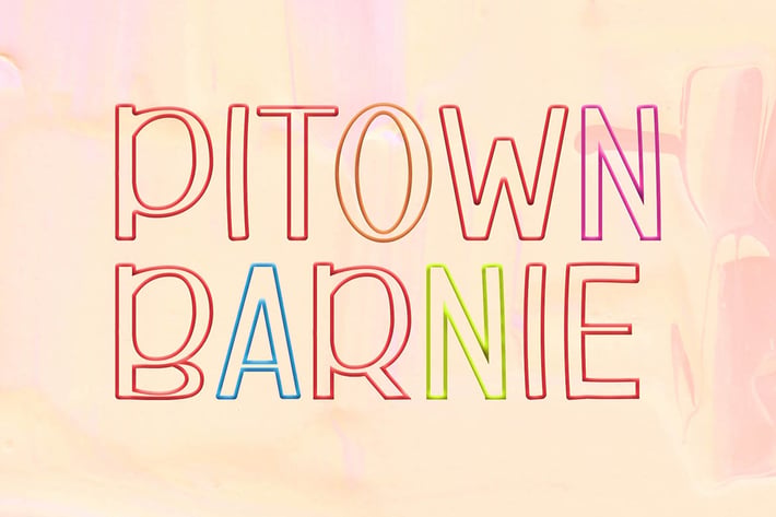 Pitown Barnie - Hollow Font
