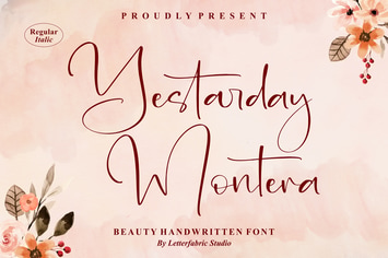 Yesterday Montera Handwritten Font