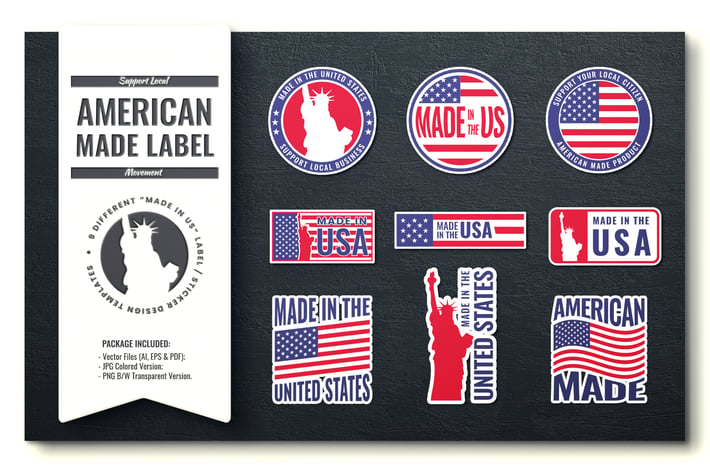 Made In The United States Of America Icons / Label