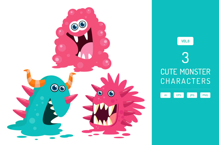 Cute Monster Characters Vol.8
