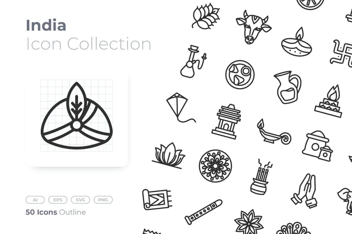 India Outline Icon