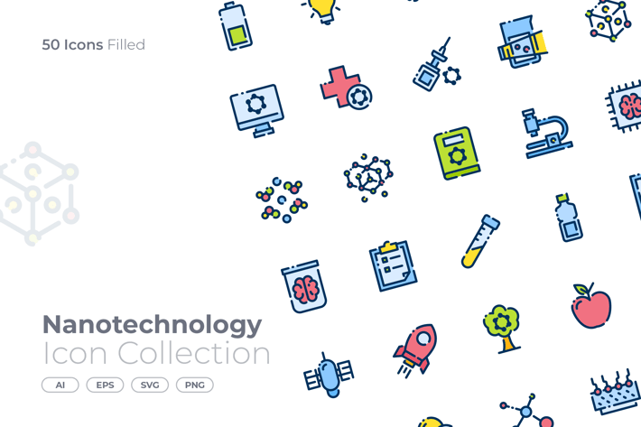 Nanotechnology Filled Icon