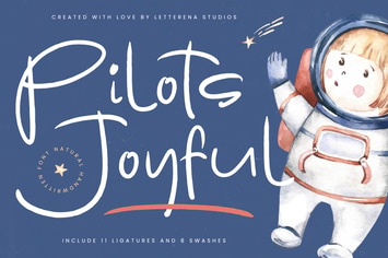 Pilots Joyful Natural Handwritten Font