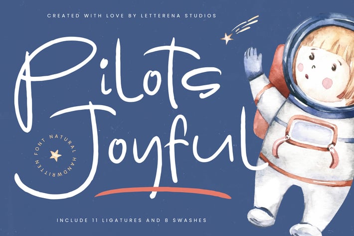 Pilots Joyful Natural Handwritten Font