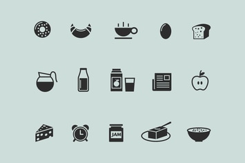 15 Breakfast Icons