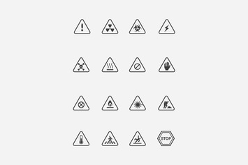 16 Warning Signs and Icons