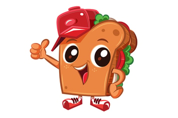  Sandwich Character Mascot