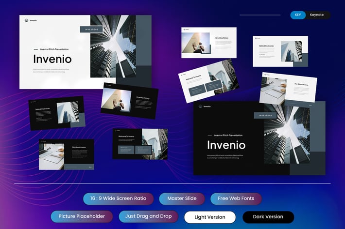 Invenio - Investor Pitch Keynote Template