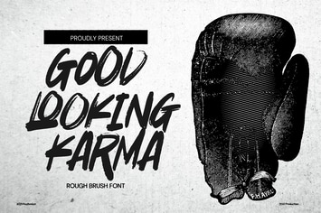 Good Looking Karma - natural Rough Brush Font