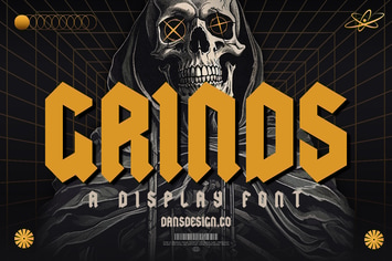 Grind Modern Blackletter Metal Display Font
