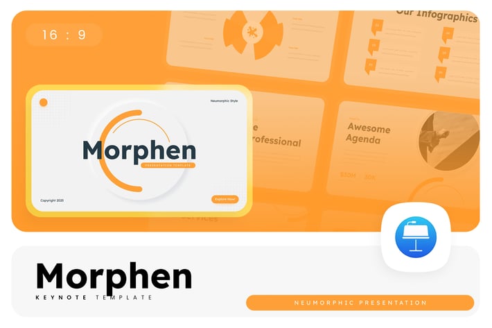 Morphen – Neumorphic Keynote Template