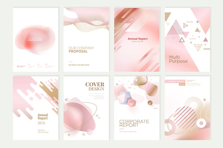 Beauty brochure, annual report, cover designs
