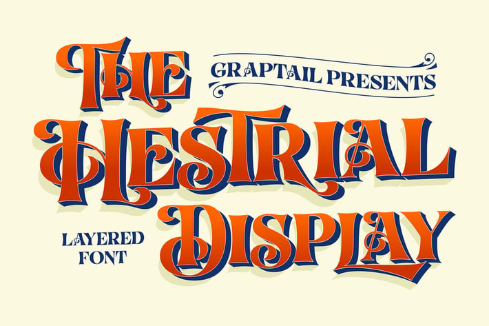 Hestrial - Layered Font