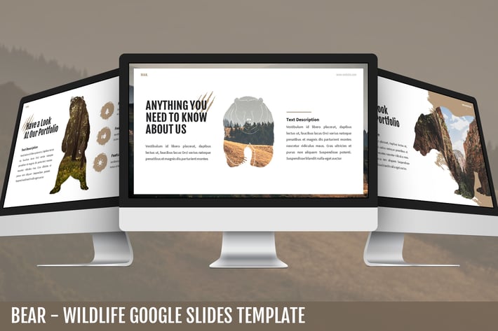 Bear - Wildlife Google Slides Template