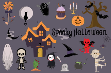 Spooky Halloween Hand Drawn