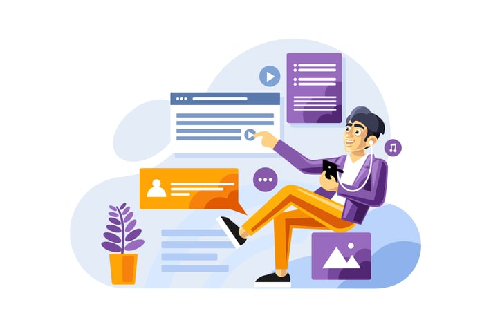 Social media influencer Illustration