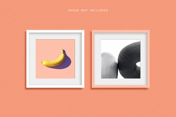 Square Frame Set Mockup