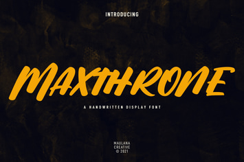 Maxthrone Handwritten Display Font
