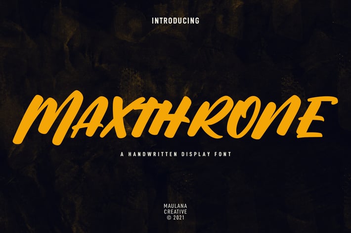 Maxthrone Handwritten Display Font