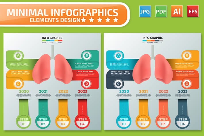 Lung Infographics Design