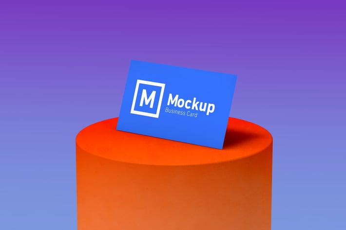 Single Side Business Card Mockup