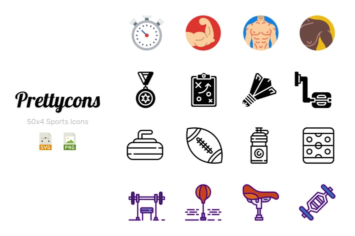 Prettycons - 200 Sports Icons Vol.1