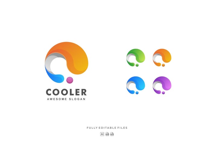 Abstract Letter Colorful Logo