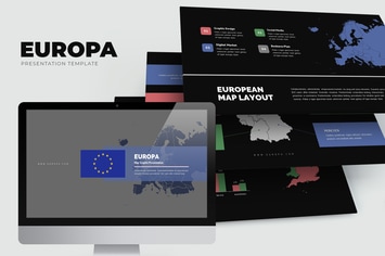 Europa : Europe Region Vector Map Keynote
