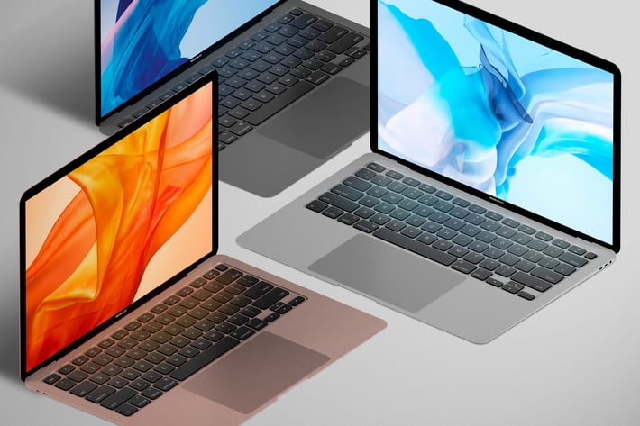 MacBook isometric Mockup