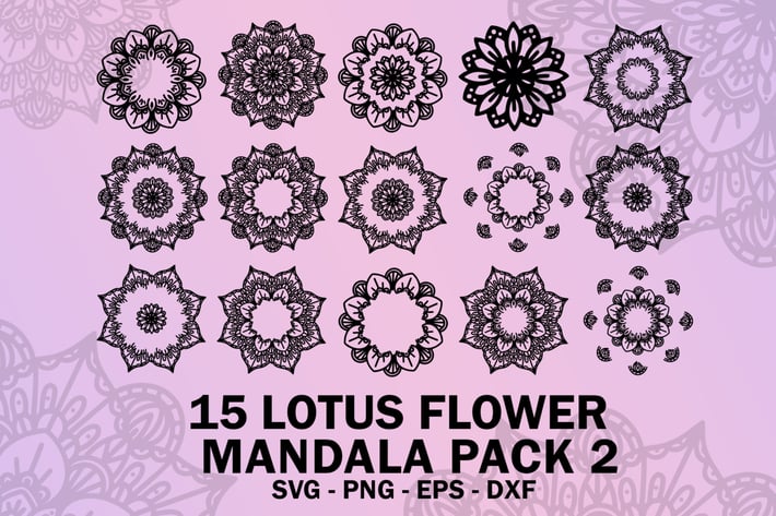 Lotus Flower Mandala Pack 2