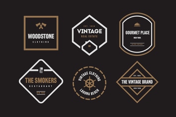 Vintage Labels and Badges V1