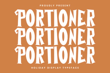 Portioner Holiday Display Typeface