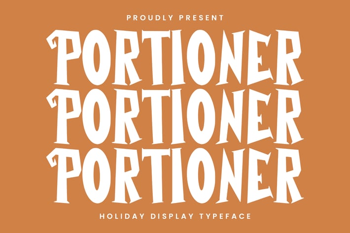 Portioner Holiday Display Typeface