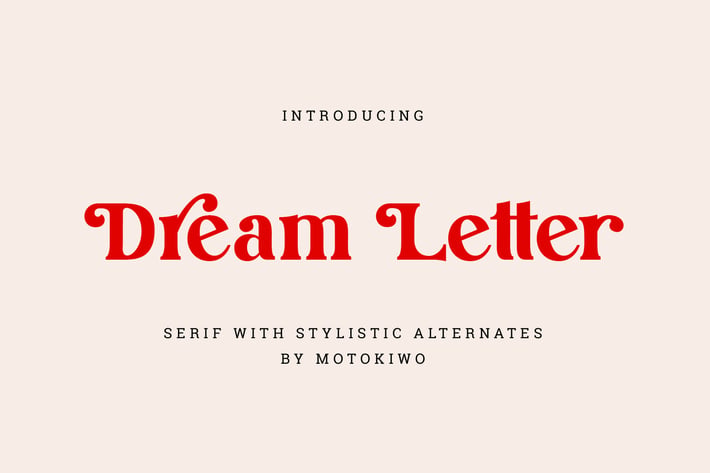 Dream Letter, Display Serif Font