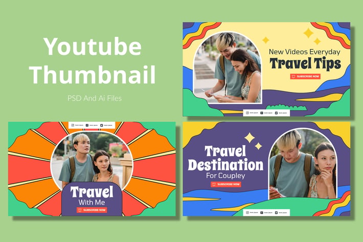 Travelista – Youtube Thumbnail Template Pack