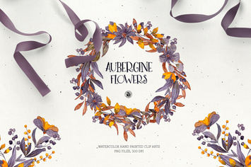 Aubergine Flowers