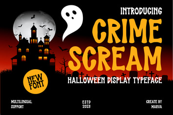 Crime Scream - Halloween Display Font