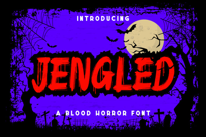Jengled a Blood Horror Font