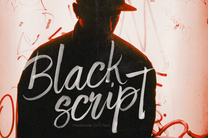 Black Script SVG Bold Brush Font