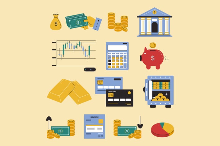 Finance Asset Illustration Set 