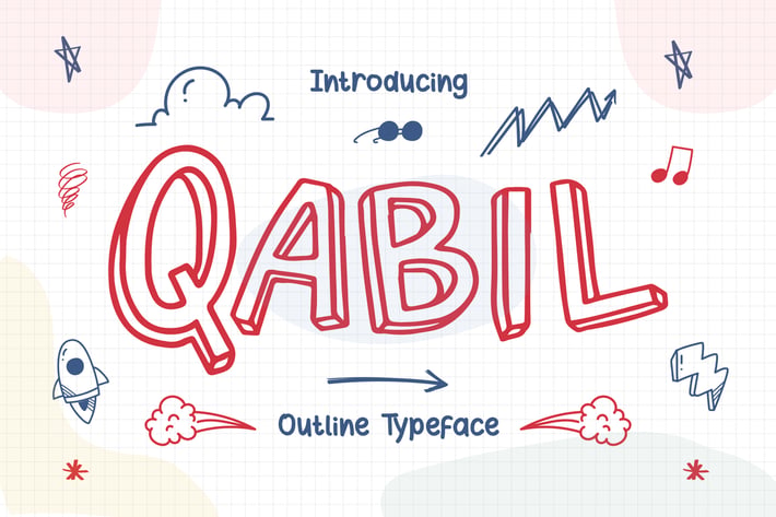 Qabil – Outline Typeface