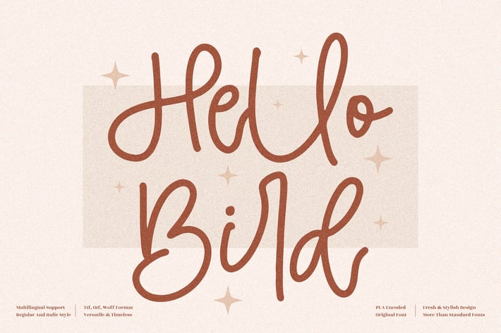 Hello Bird Handwritten Font