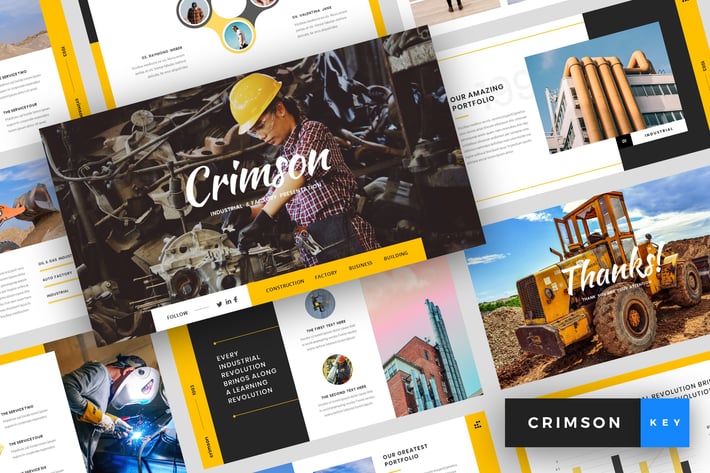 Crimson - Industrial & Factory Keynote Template