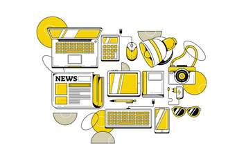 Creative Workspace Illustration Set 