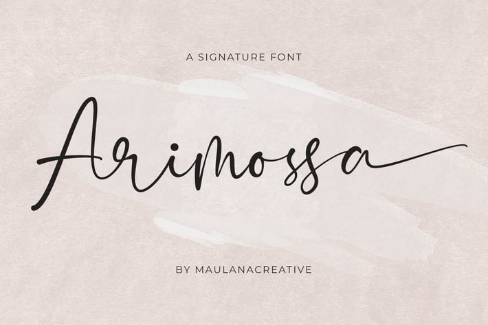 Arimossa Signature Font