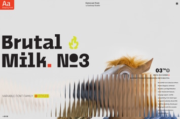 Brutal Milk No 3 -Sleek Grotesque Display Square
